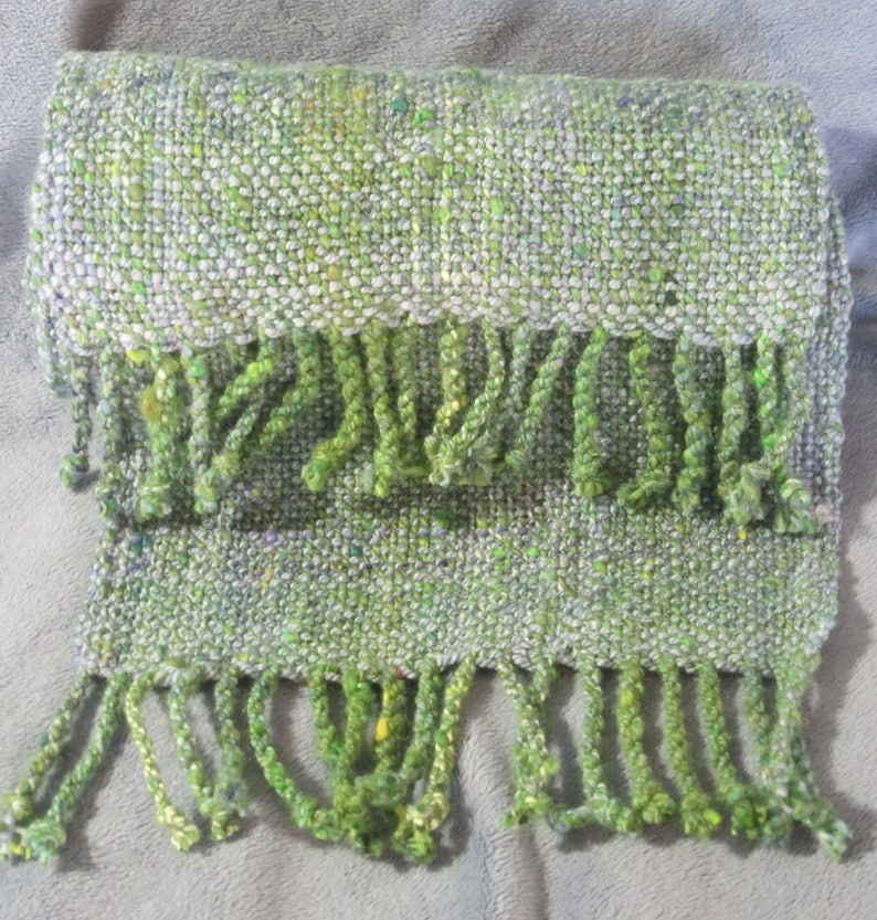 Field and Stream handwoven wool, silk, and bamboo blend scarf image 5