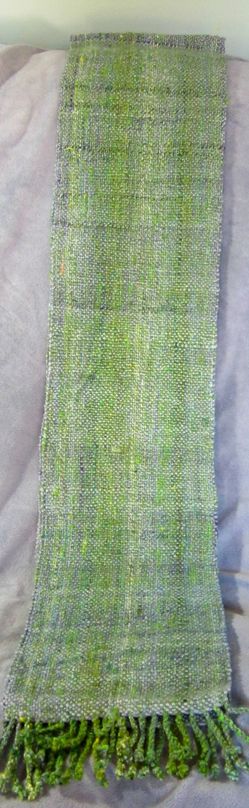 Field and Stream handwoven wool, silk, and bamboo blend scarf image 2