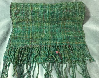 Oz - handwoven merino, mohair and silk scarf