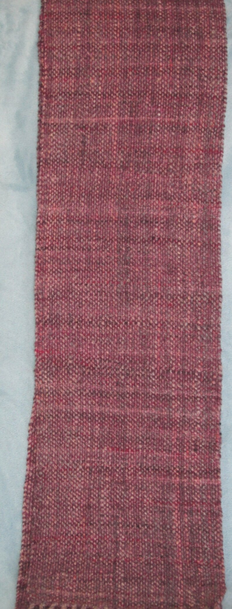 Brick Handwoven wool scarf image 2