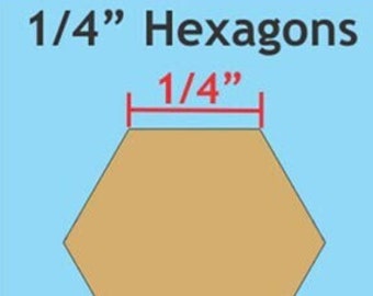 1/4” laser cut hexagon paper pieces