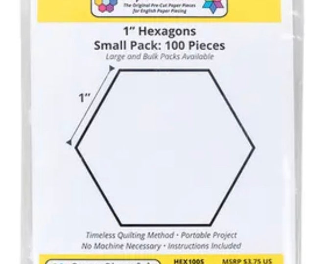 1” laser cut hexagon paper pieces