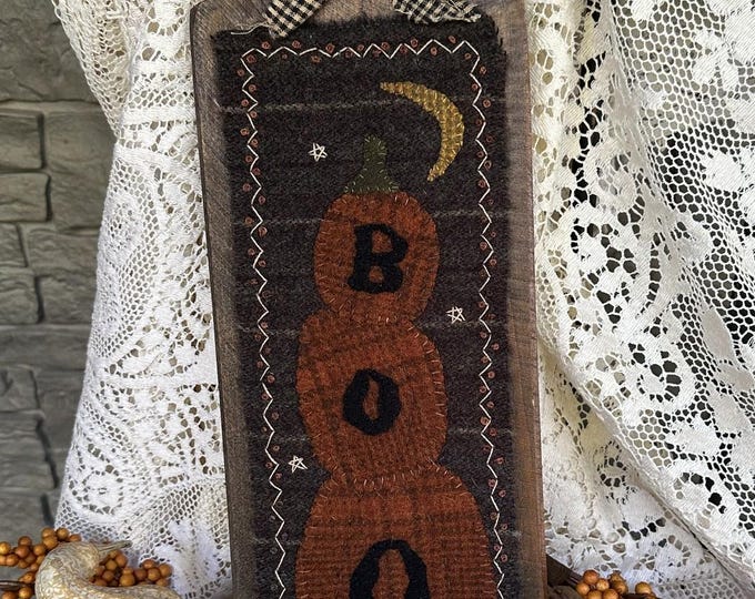 Wool Applique Project: BooStack Precut Kit (pattern included)