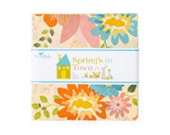 Spring's in Town Charm Squares