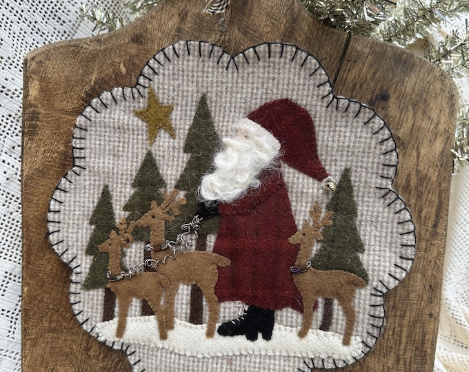 Santa & Friends Precut Wool Kit (pattern included)