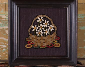 Basket of Daisies Punchneedle Pattern
