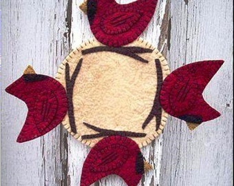 Cardinal Candle Mat Downloadable Pattern