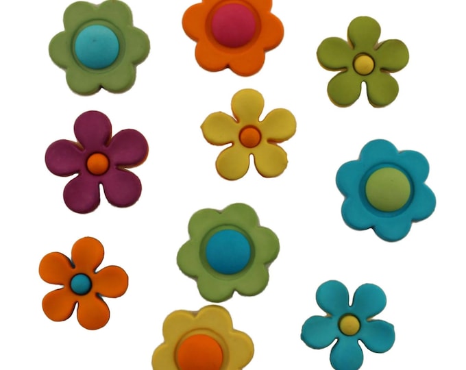 Backyard Blooms Button Bag
