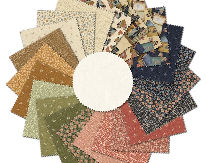 Novella Charm Pack: 42 Five-Inch Squares by Sally Barlow for P&B Textiles