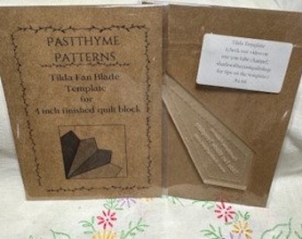 Tilda Fan Blade Acrylic Template