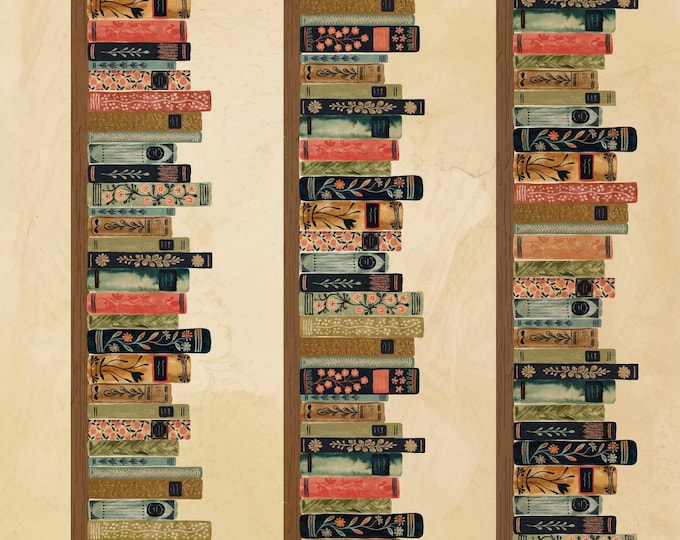 Novella Bookshelf Border Yardage - Book Lover Fabric