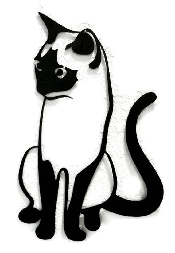 Kitty Cat Metal Art Wall Hanging