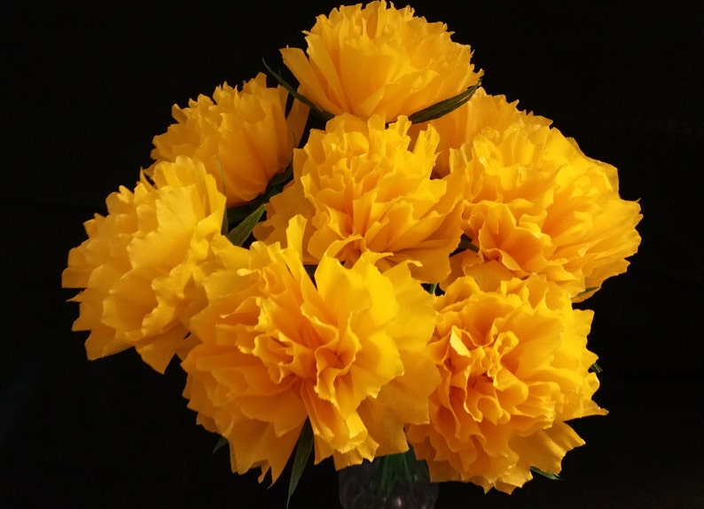 White Wedding Flowers Party Decorations Birthday Pom Pom Flowers Tissue 12 Cinco de Mayo Yellow Crepe Paper Flowers Mexican Flowers