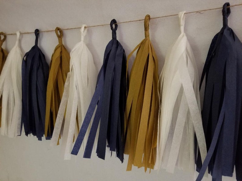 Only 14.99 Navy Blue Gold Rams Football Party Decorations 20 Tassel Los Angeles LA Rams Tissue Paper Garland LA Rams Banner Super Bowl