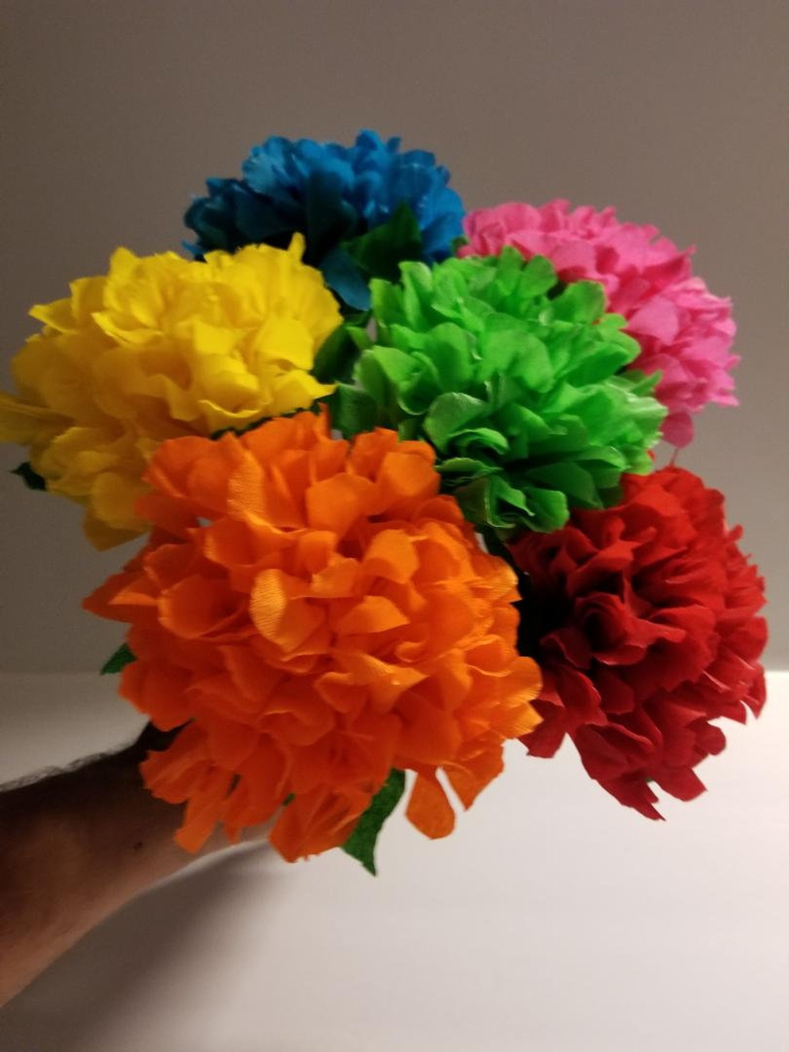 12 Crepe Paper Hydrangea Flowers Paper Flowers Mexican Etsy