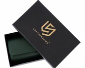 Leathershire Luxury Olive Green Leather Watch Case Roll 3 Watches Storage Box With Gift Box Watch Organizer Personalized Gift for Man forDad