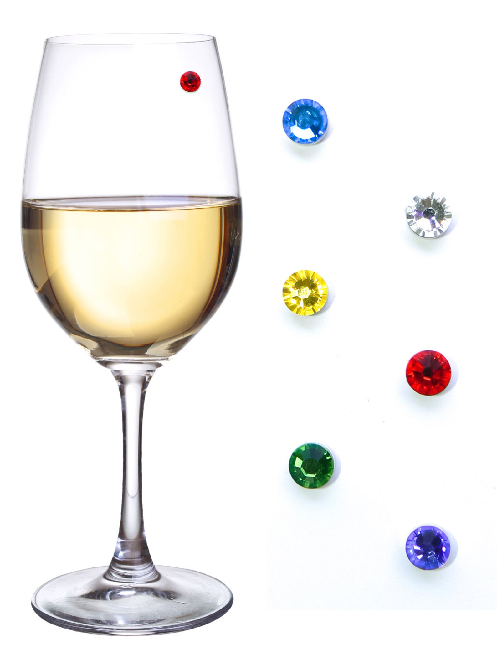 Swarovski Crystal Wine Glass Charms Wedding Wine Etsy