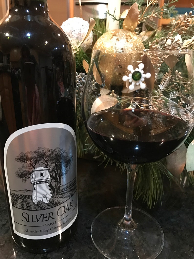 Swarovski Crystal Snowflake Wine Glass Charms Etsy