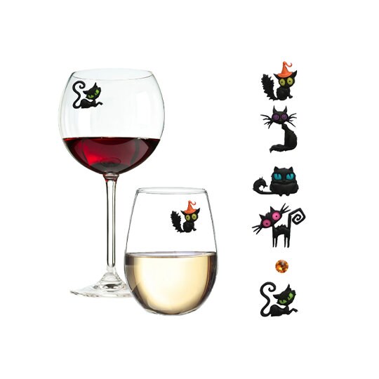 Set of 12 Cute Puppy Drink Markers Funny Animal Wine Cup Bottle Markers Party Favors Decorations Dog Wine Markers Glass Charms 