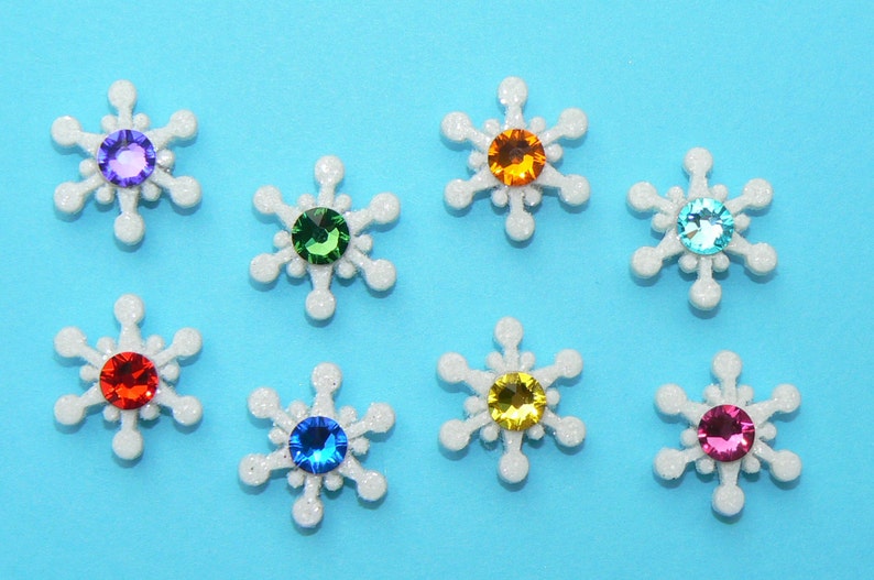 Swarovski Crystal Snowflake Wine Glass Charms Etsy