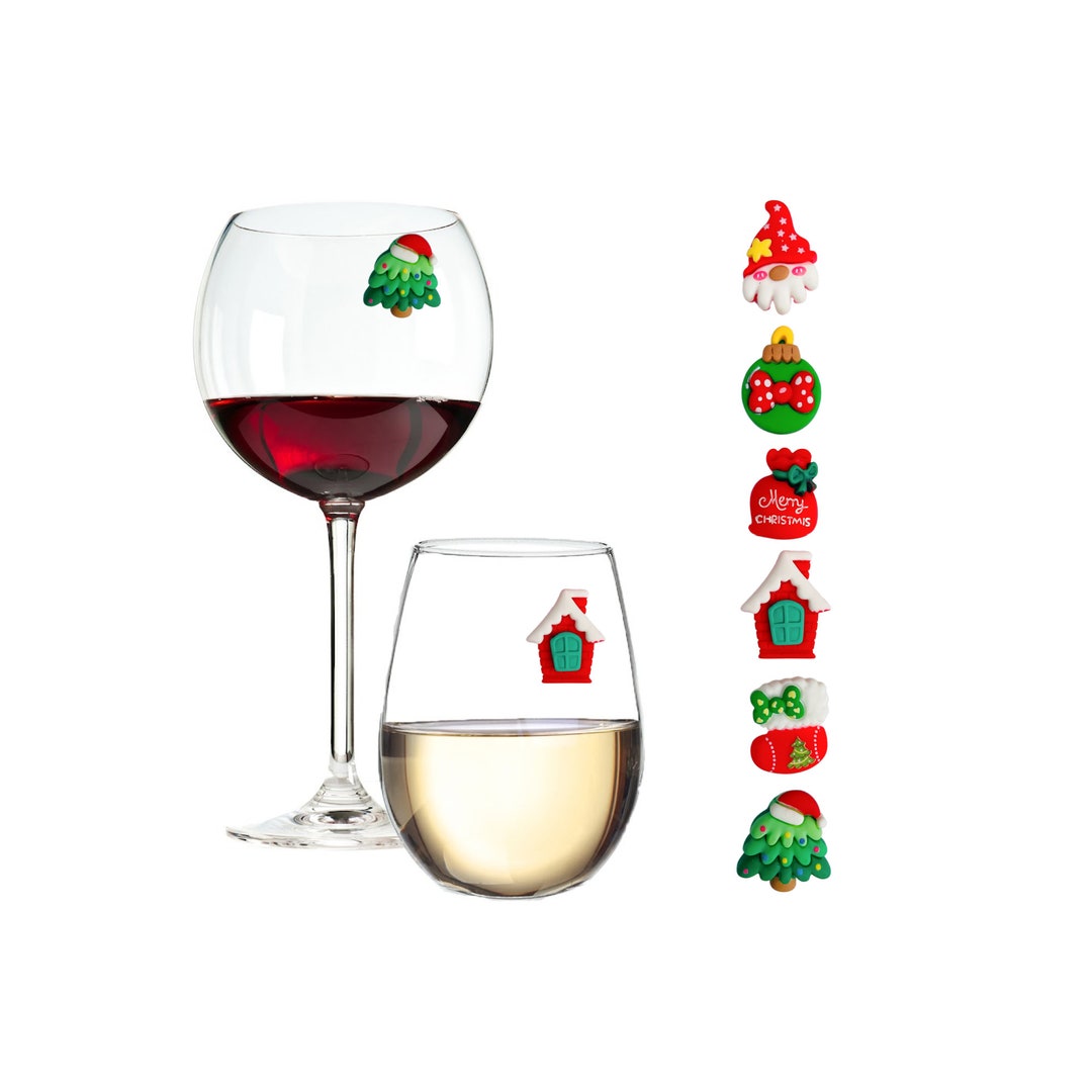 Christmas Gnomes Holiday Wine Glass Charms Stocking Stuffer