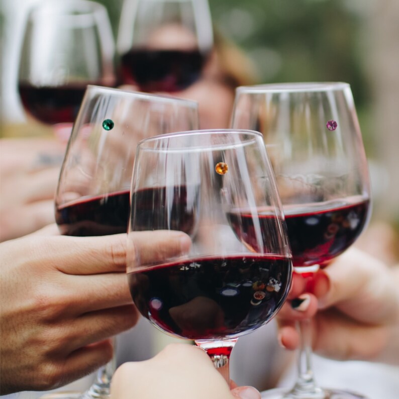 Swarovski Crystal Gift Wine Glass Charms Great Etsy