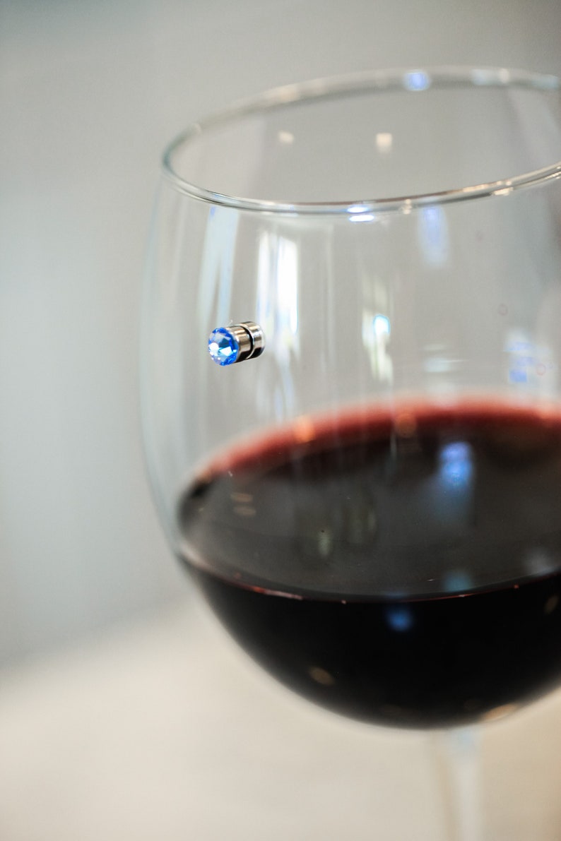 Swarovski Crystal Wine Glass Charms Wedding Wine Etsy