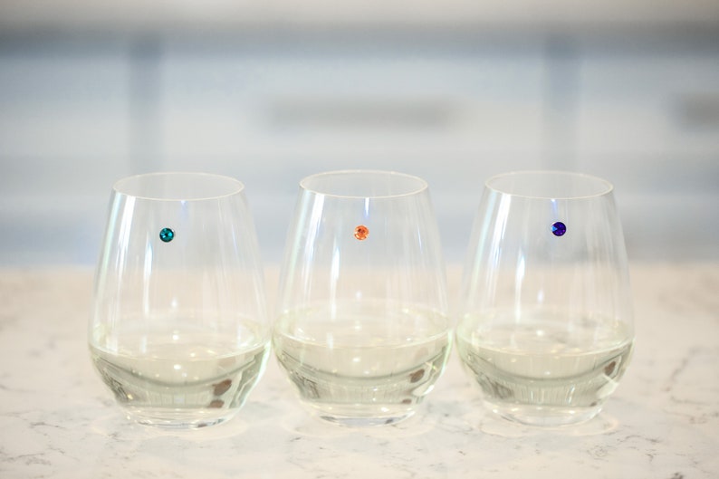 Swarovski Crystal Gift Wine Glass Charms Great Etsy