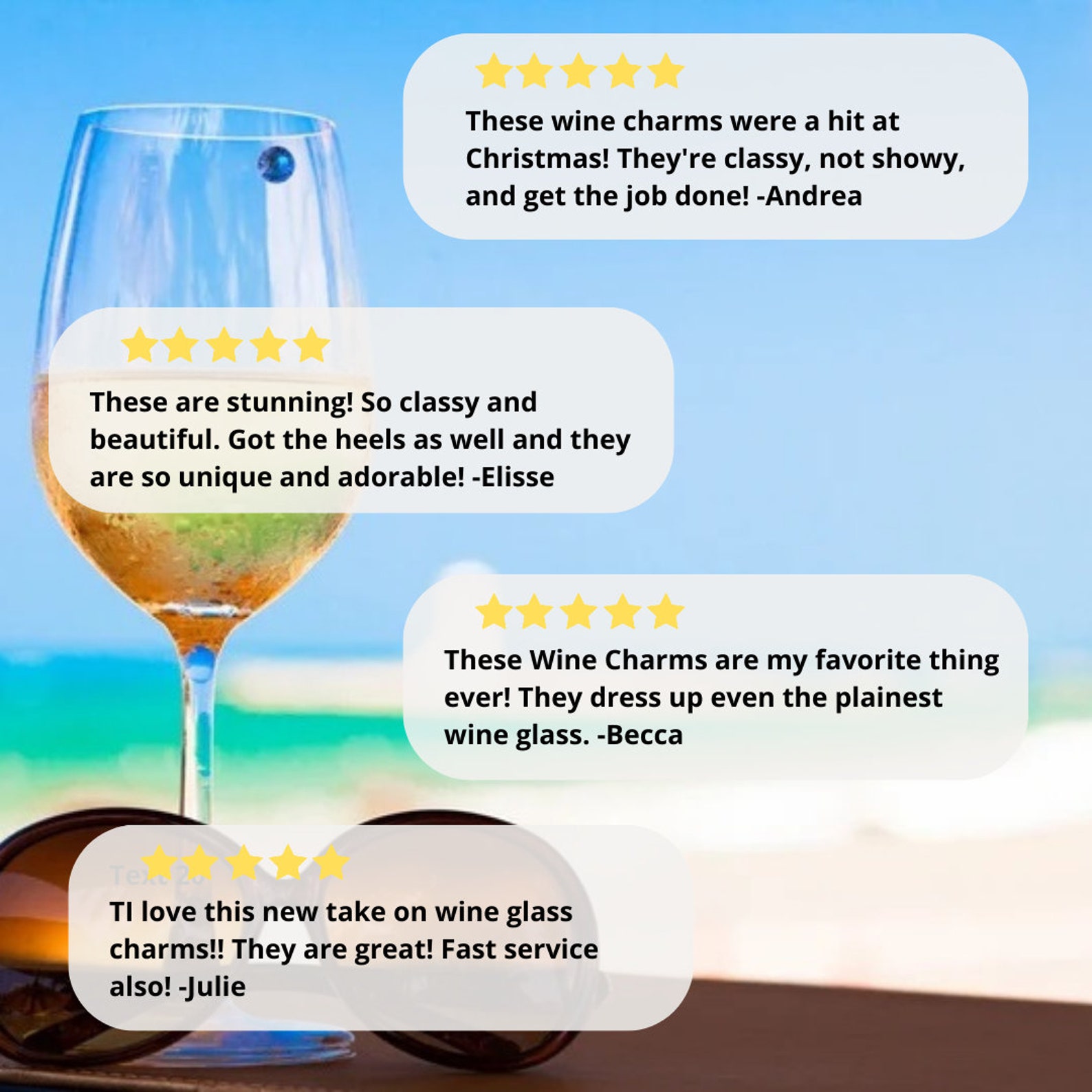 Swarovski Crystal Wine Glass Charms Great Birthday Etsy