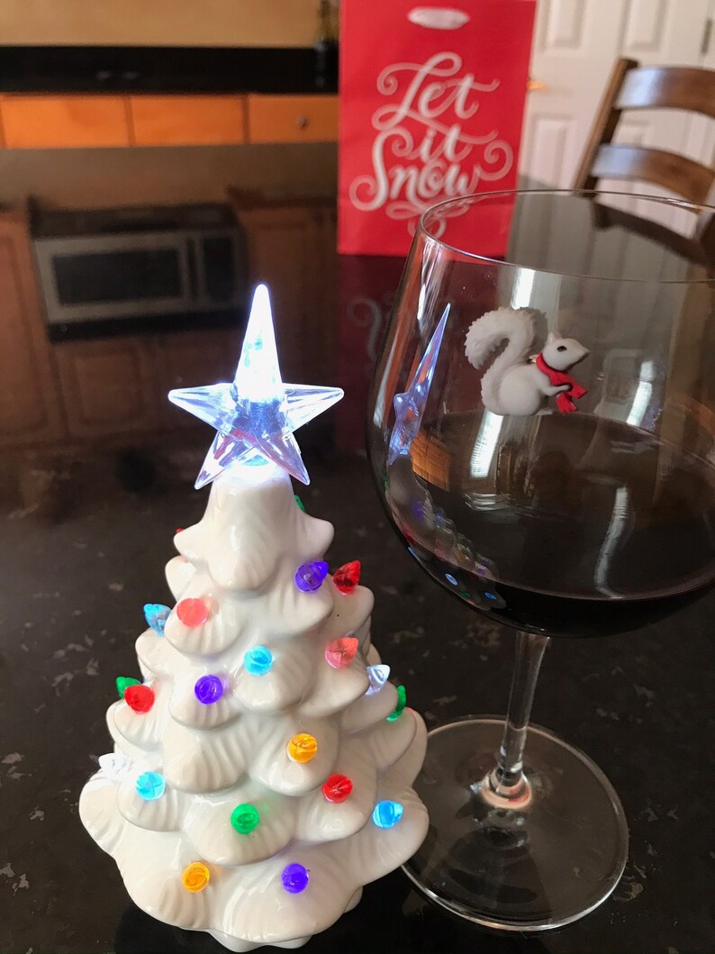 Winter Wine Glass Charms Cute Forest Animal Drink Etsy