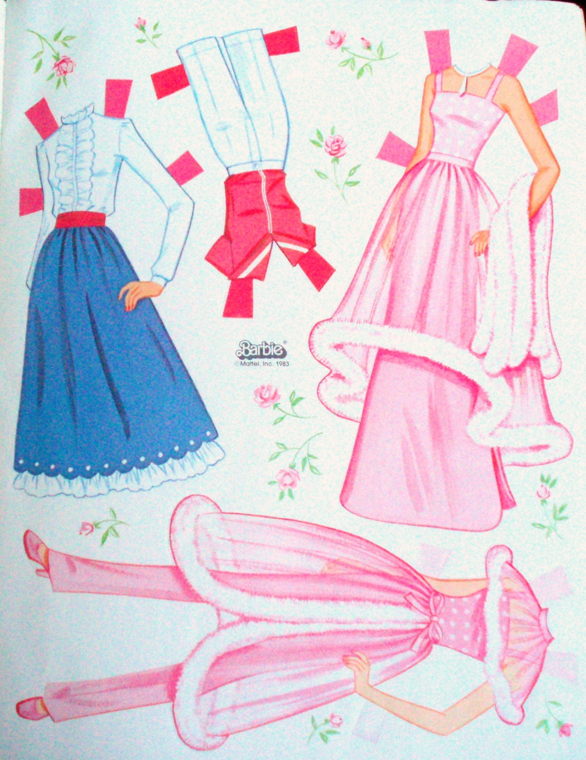 Vintage Barbie Paper Doll from the 80s. Etsy