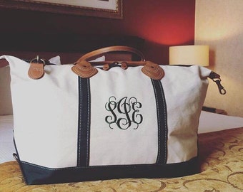 Monogram Canvas & Leather Weekender Bag