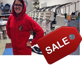 Embroidered XS Red Adult Onesie
