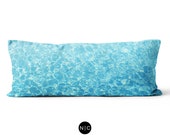 Crystal Oceans - Body Pillow, 20x54 Inch Lumbar Pillow, Ocean Blue Beach Surf Style Bedding Full Body Pillow Microfiber Rectangular Cushion