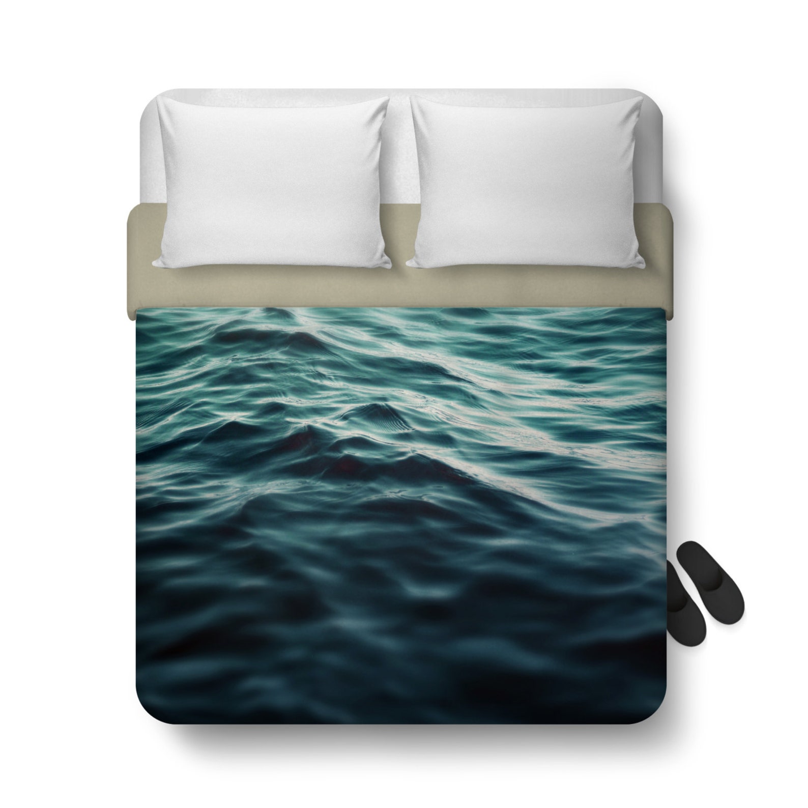 Dark Waters 3 Duvet Cover Turquoise Blue Green Ocean Surf Etsy