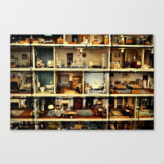 Items similar to Gallery Wrap Photo Canvas Print, Doll House Print