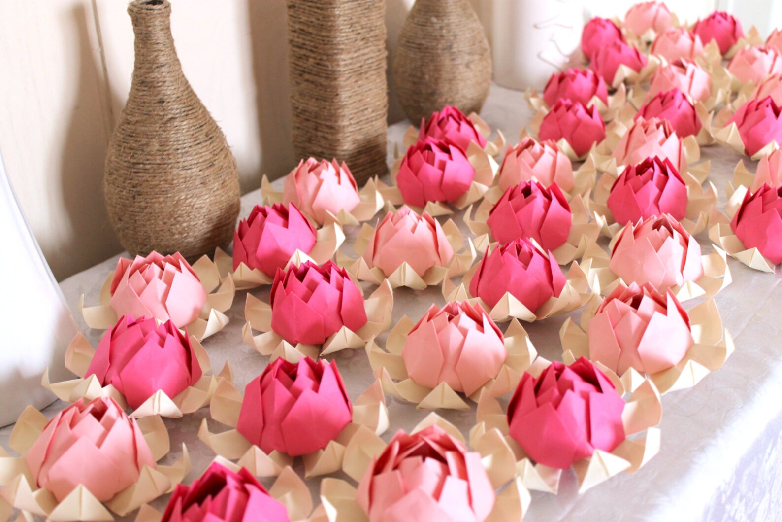 50 Pink Lotus Blossoms Wedding Favors Baby Shower Etsy