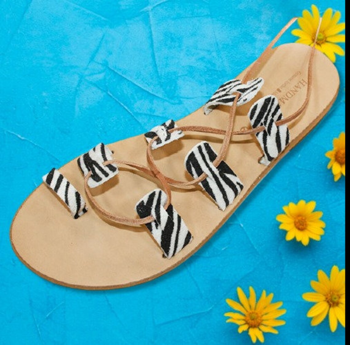 zebra gladiator sandals