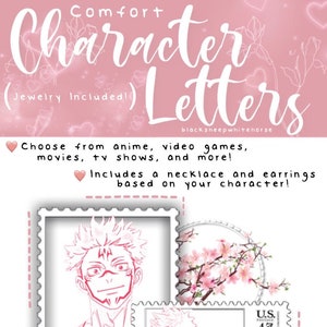 Custom Letter From Your Comfort Character (Jewelry too!) - Fictional Character Letter - Anime, Movies, Books, TV Shows