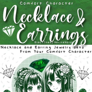 Custom Necklace and Earring Jewelry Set From Your Comfort Character - Fictional Character Box - Anime, Movies, Books, TV Shows