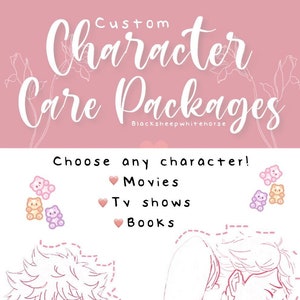 Custom Care Package From Your Comfort Character - Fictional Character Box - Anime, Movies, Books, TV Shows