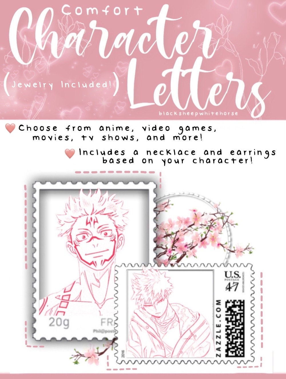 Custom Letter From Your Comfort Character (Jewelry too!) - Fictional Character Letter - Anime, Movies, Books, TV Shows