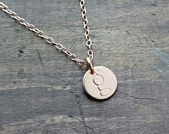 Personalized Tiny Dot initial Necklace