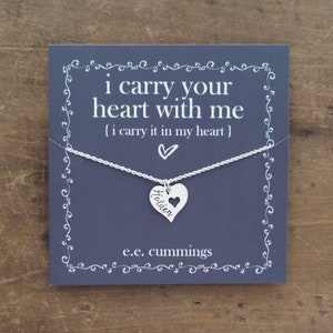 Sterling Silver Personalized Name Heart Necklace: Memorial Jewelry