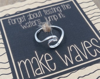 MAKE WAVES sterling silver Wave Ring