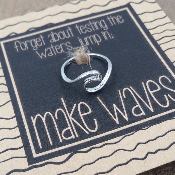MAKE WAVES sterling silver Wave Ring
