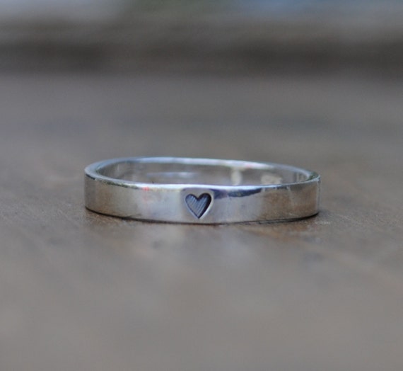 Stamped Heart Ring Stamped Heart Ring