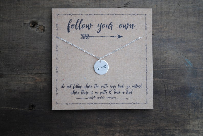 Follow Your Own Arrow Necklace . Personalized Graduation Gift . Travel Gift Wanderlust image 3