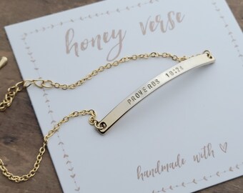 Skinny Personalized Bar Bracelet