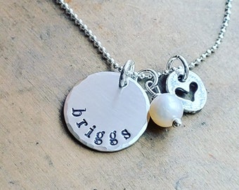 Sterling Custom Name Necklace: Hand Stamped Personalized Jewelry